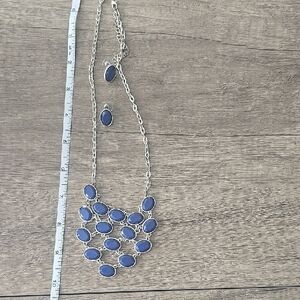 Elegant Silver and Blue Necklace